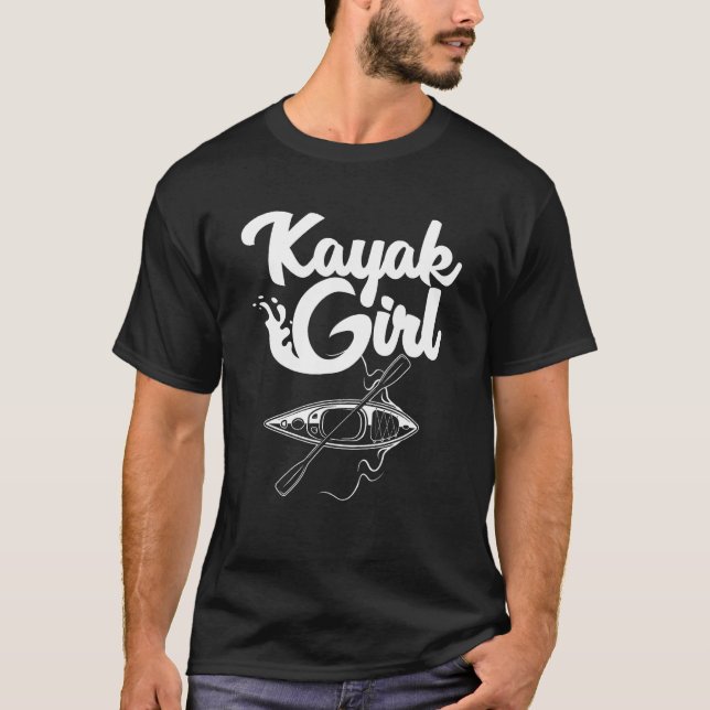 Camiseta Bonito Presente De Kayaking Para Mulheres Legal Ka (Frente)