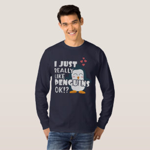 Camiseta Bonito Presente De Pinguim Que Eu Gosto De Pinguin