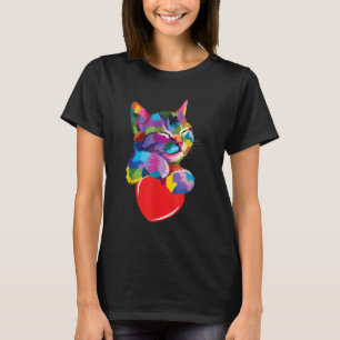Camiseta Bonito presente para gatinhos amantes Coloridos Ga