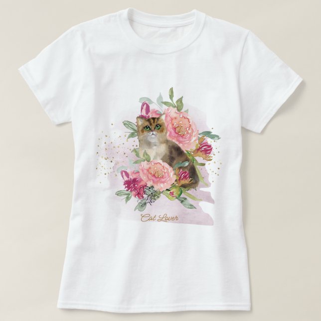 Camiseta Bonito Presente Para Um Pão De Gato (Frente do Design)
