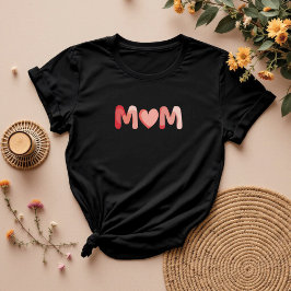 Camiseta Bonito Presente Sentimental Colorido Para A Mãe