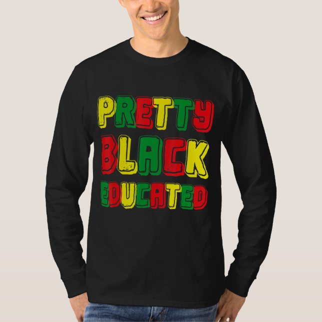 Camiseta Bonito preto educado (Frente)