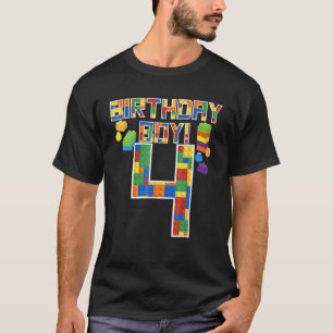 Camiseta Bonito Quarto Aniversário Dotado De 4 Anos