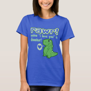 Camiseta Bonito! RAWR significa eu te amo…