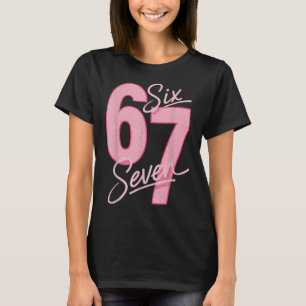 Camiseta Bonito Rosa 67 Seis Sete Meme Divertido Mulheres G