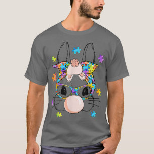 Camiseta Bonito Rosto Bubblegum Óculos Autismo Consciência
