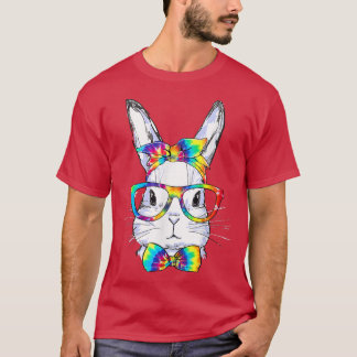 Camiseta Bonito Rosto Com Hippie Tie Óculos Colos Arcos Cri