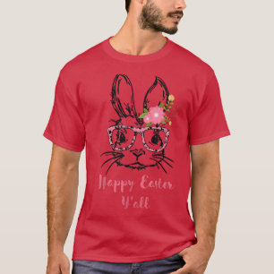 Camiseta Bonito Rosto De Coelhinho Com Óculos De Leopardo I
