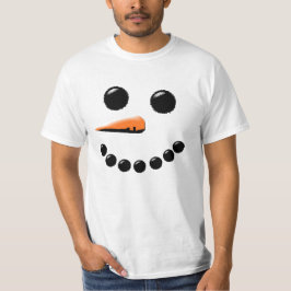 Camiseta Bonito Snowman Enfrenta Férias Natal Festivas Nata