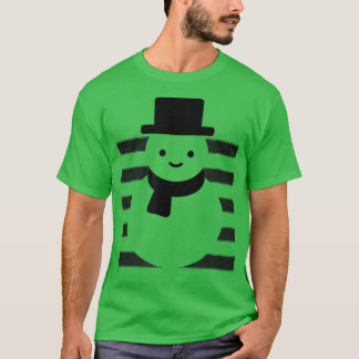 Camiseta Bonito Snowman, Homem de Neve, Inverno, Kawaii, Na
