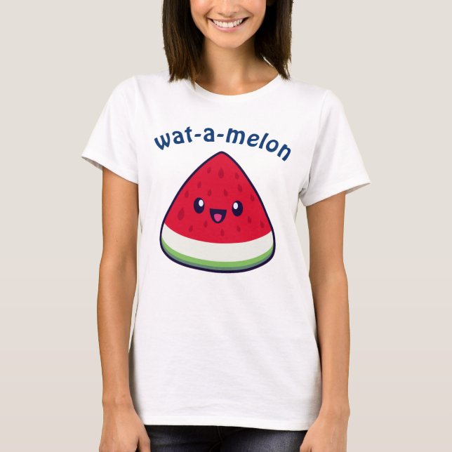 Camiseta Bonito Sorriso Kawaii Watermelon (Frente)