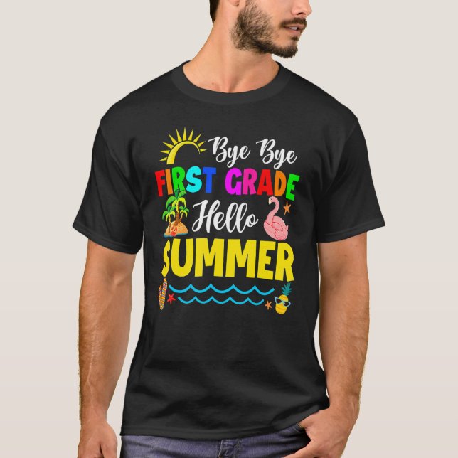 Camiseta Bonito Tchau Primeiro Grau Alô Verão Último Dia (Frente)
