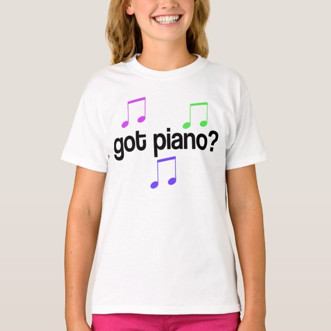 Camiseta Bonito Tem Presente De Música Piano (Frente)