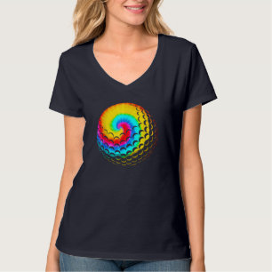 Camiseta Bonito Tie Dye Golf Gift Men Mulheres Engraçado Ra