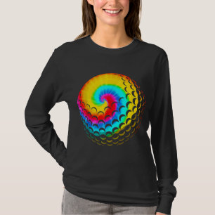 Camiseta Bonito Tie Dye Golf Gift Men Mulheres Engraçado Ra