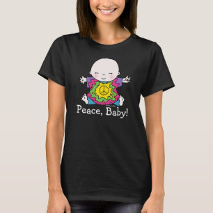 Camiseta Bonito Tie Dye Hippie Peace Baby