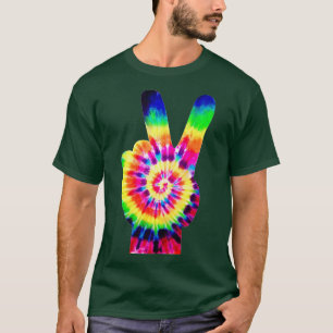 Camiseta Bonito Tie Dye Sinal De Paz Amor Não Guerra Para M