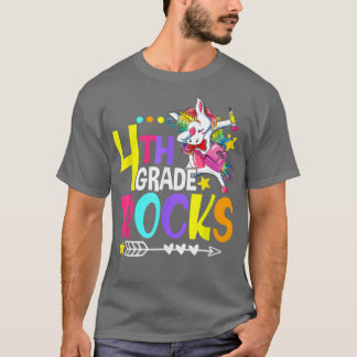 Camiseta Bonito Unicórnio 4º Grau Rocha Engraçado Primeiro 