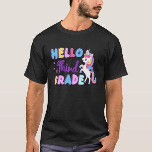 Camiseta Bonito Unicórnio Alô segundo de Adeus do Terceiro
