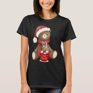 Camiseta Bonito Urso de Teddy Cortado Chocolate Quente Caca