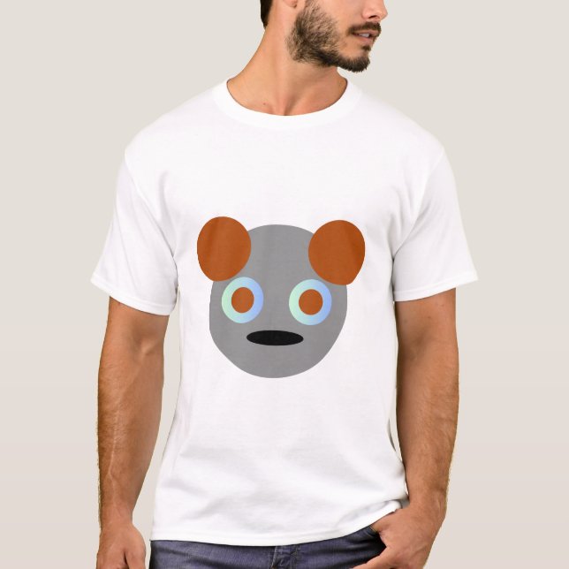 Camiseta Bonito Urso - Design animal de desenho mínimo (Frente)