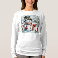 Bonito, Vintage/Natal Whimsical/boneco de neve de 