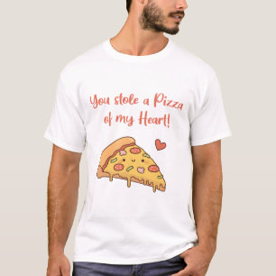 Camiseta Bonito Você Roubou uma Pizza do Meu Coração Engraç