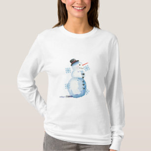 Camiseta Bonito Watercolor Snowman
