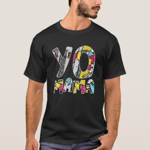 Camiseta Bonito Yo Mama Retro Engraçado Hip Hop P De Throw