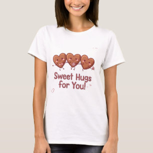 Camiseta Bonitos abraços para você - Camisa-T do dia do Nam