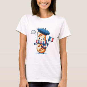 Camiseta Bonjour Baguette - Encantador Pensamento Francês