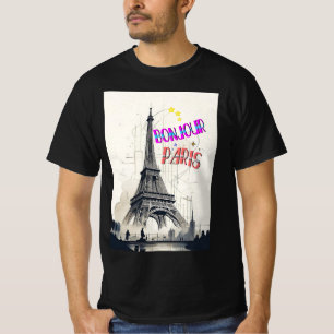 Camiseta Bonjour Colorful Paris