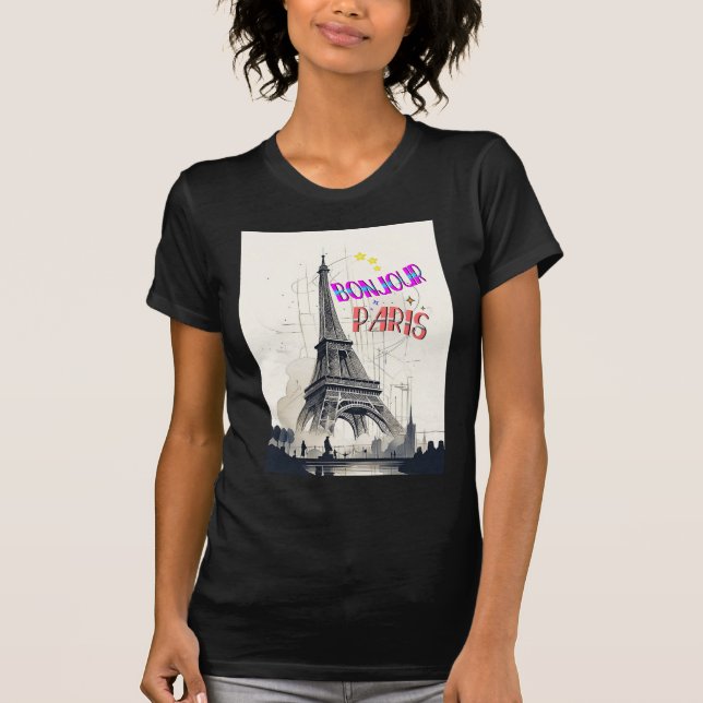 Camiseta Bonjour Colorful Paris (Frente)