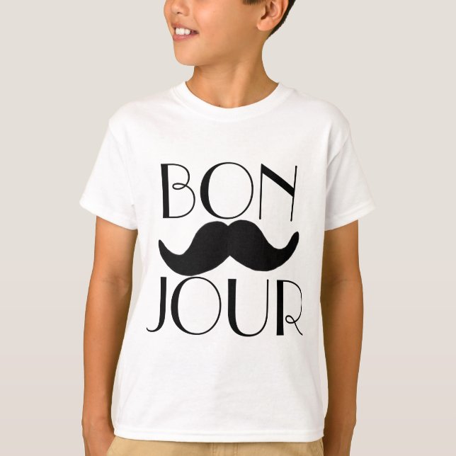 Camiseta BONJOUR Mustache (Frente)