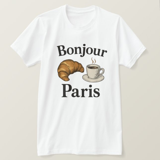 Camiseta Bonjour Paris (Frente do Design)