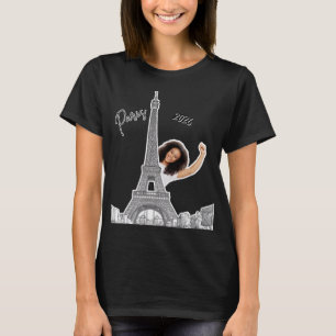 Camiseta Bonjour Personalizado 2026: Lembrança da Torre Eif