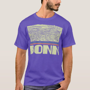 Camiseta Bonn City Gift Alemanha Silhouette Skyline Deu