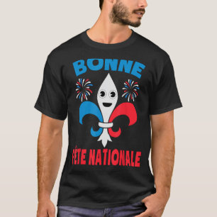 Camiseta Bonne Fête Nationale Shirt Bastilha Day Fleur De L