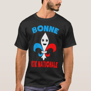 Camiseta Bonne Fte Nationale French Bastille Day Fleur-de-l