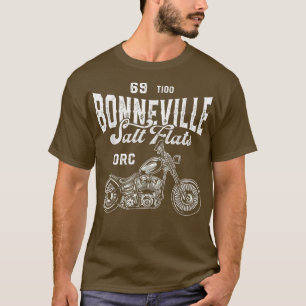 Camiseta Bonneville Salt Apartamentos motocicleta Racing Bi