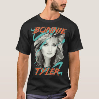 Camiseta Bonnie Tyler 80s da década de 1980s pop Música Tot