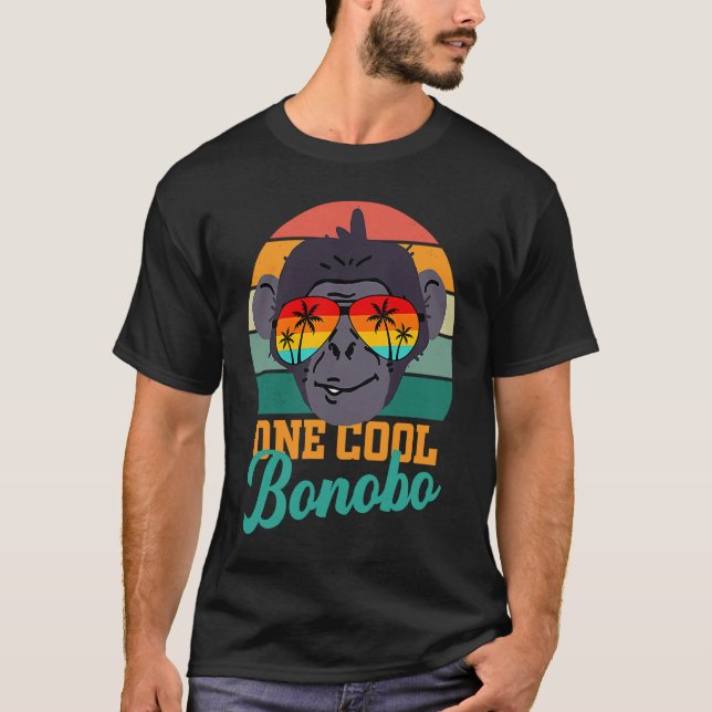 Camiseta Bonobo chimpanzee tropical sunglasses  men women k (Frente)