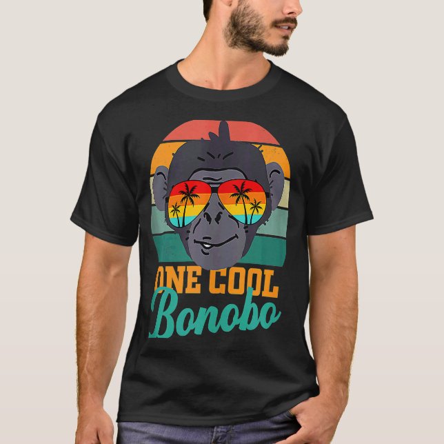 Camiseta Bonobo chimpanzee tropical sunglasses  men women k (Frente)
