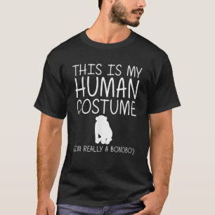 Camiseta Bonobo Easy Halloween Figurume Humano Chimpanzee A