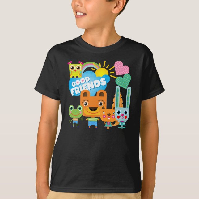 Camiseta Bons amigos dos animais (Frente)