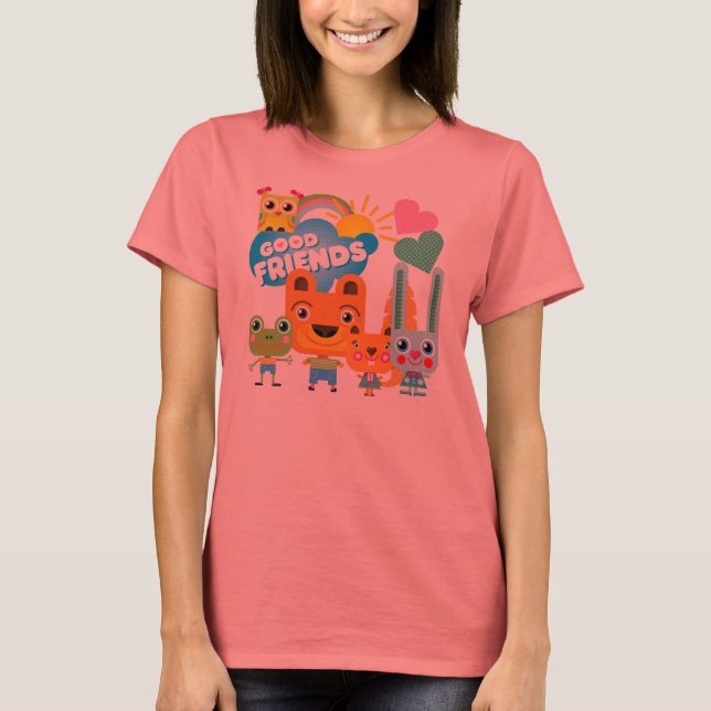 Camiseta Bons amigos dos animais (Frente)