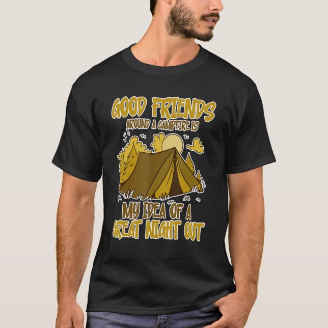 Camiseta Bons Amigos Em Torno De Uma Campanha (Frente)