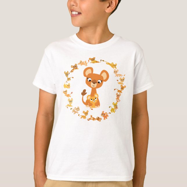 Camiseta Bons desenhos animados Lionesses Mandala Crianças  (Frente)