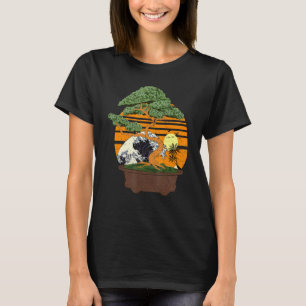 Camiseta Bons Japoneses de Cultura Estética de Arte Retro