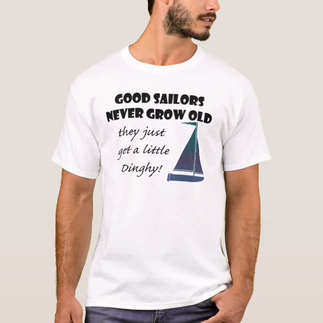 Camiseta Bons marinheiros nunca crescidos idosos, t-shirt (Frente)
